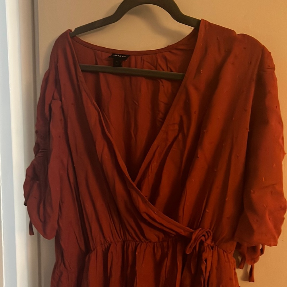 NWOT Torrid burnt orange wrap maxi dress with pockets